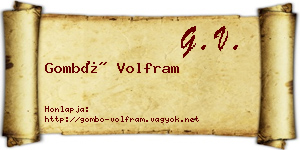 Gombó Volfram névjegykártya